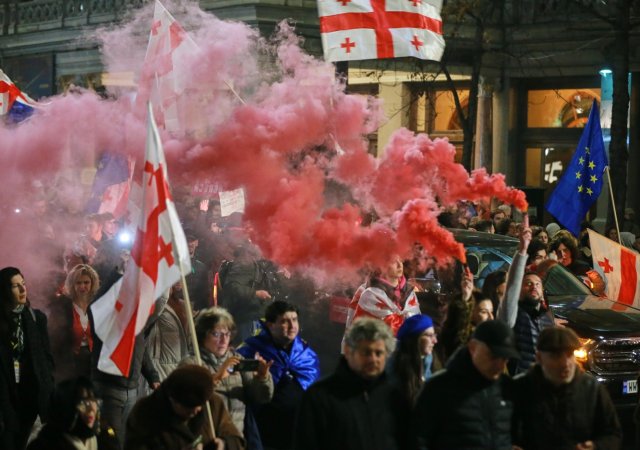 Protesty v Tbilisi