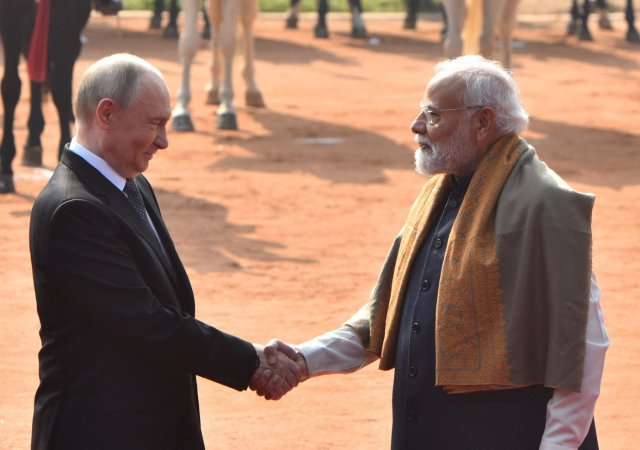 Vladimir Putin a Naréndra Módí