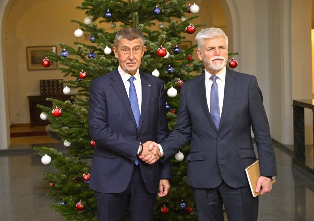Premiér Andrej Babiš (ANO) a prezident Petr Pavel