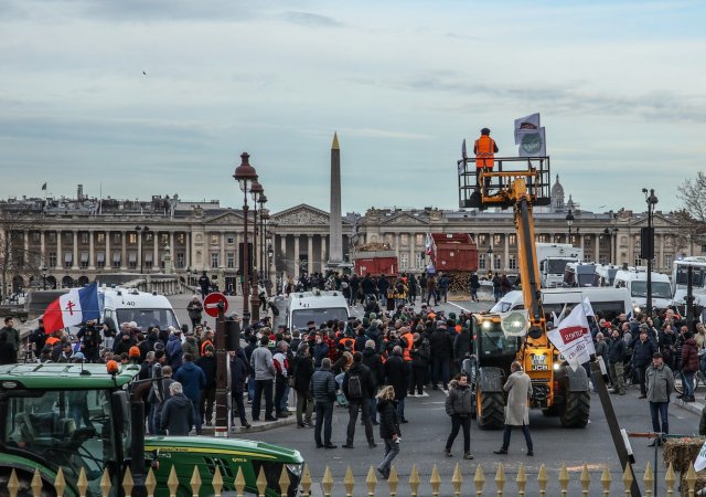 Stávka francouzských farmářů