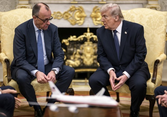 Německý kancléř Friedrich Merz a americký prezident Donald Trump