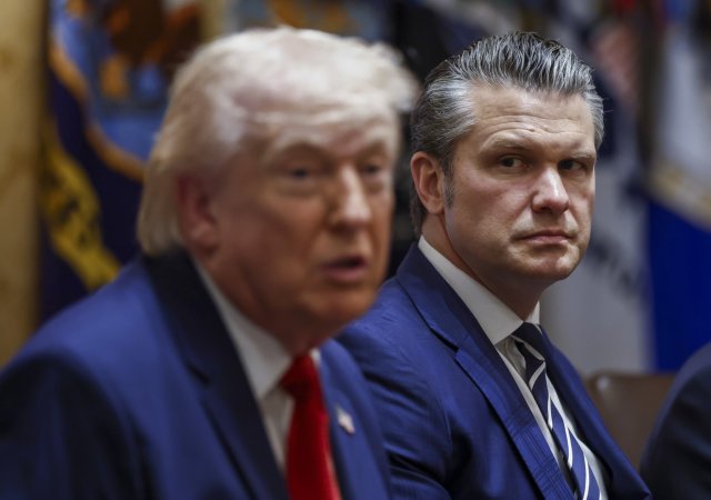 Pete Hegseth a Donald Trump