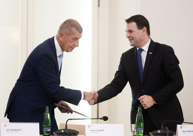 Andrej Babiš a Petr Macinka