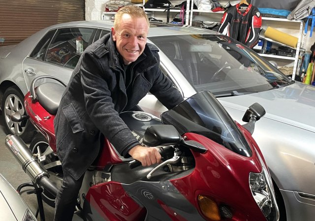 Ladislav Rosička má zálibu i jízdě na silných motorkách