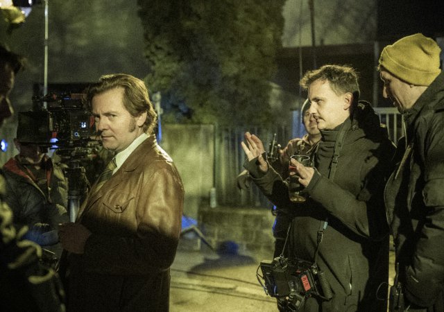 Petr Lněnička při natáčení Metody Markovič