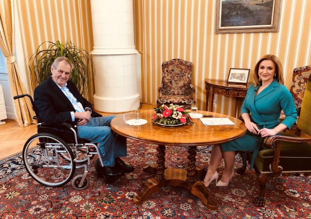 Miloš Zeman v pořadu Partie Terezie Tománkové