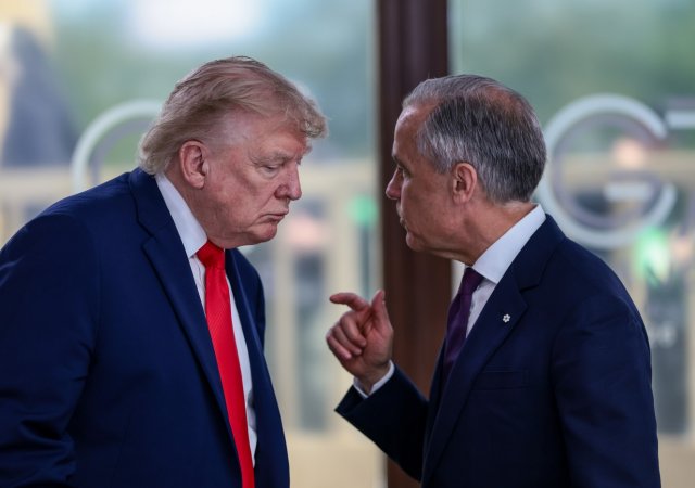 Donald Trump a Mark Carney
