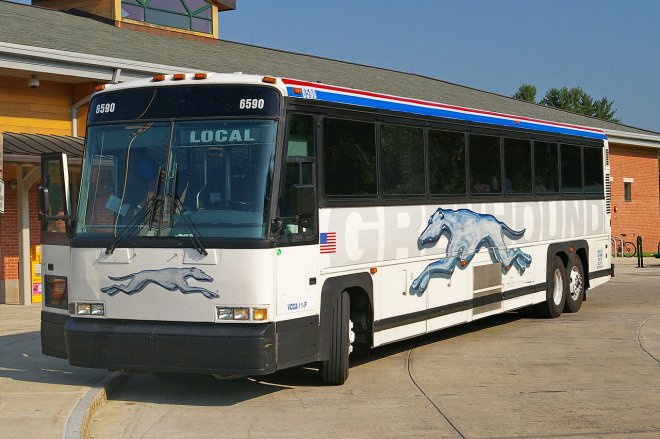 Autobus amerického dopravce Greyhound