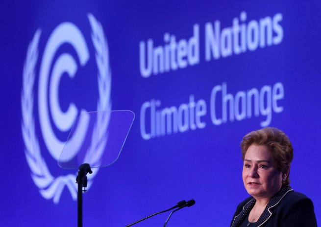výkonná sekretářka Rámcové úmluvy Organizace spojených národů o změně klimatu Patricia Espinosa v projevu při zahájení summitu COP26 v Glasgow
