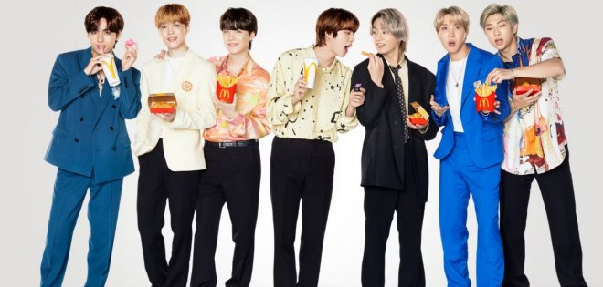 Korejská k-pop kapela BTS v roce 2021