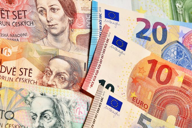 Bankovky - koruny a eura