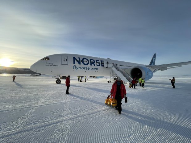 Na Antarktidě přistál letoun Boeing 787 Dreamliner společnosti Norse Atlantic Airways