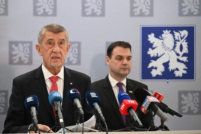 Andrej Babiš a Petr Macinka