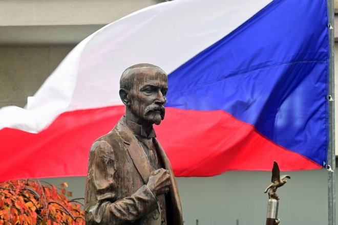 Česká vlajka a TGM