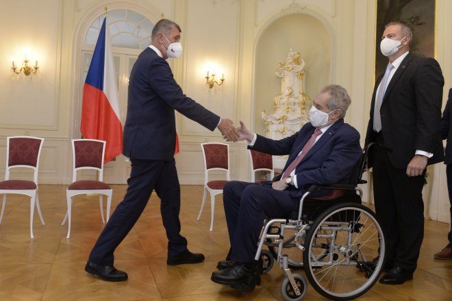 Prezident Miloš Zeman a premiér Andrej Babiš (ANO)
