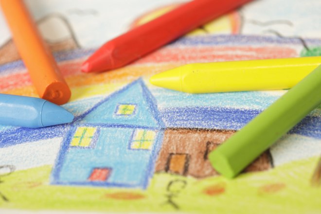 hypotéky, domeček, dětská kresba