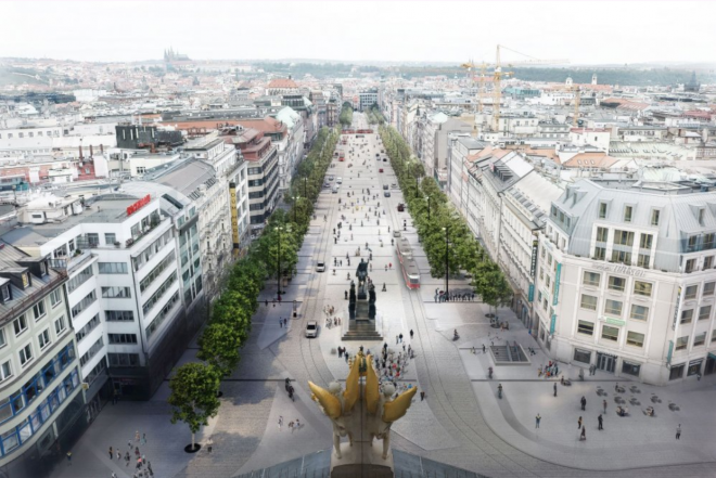 Stavba tramvajové trati na Václavském náměstí začne o letních prázdninách