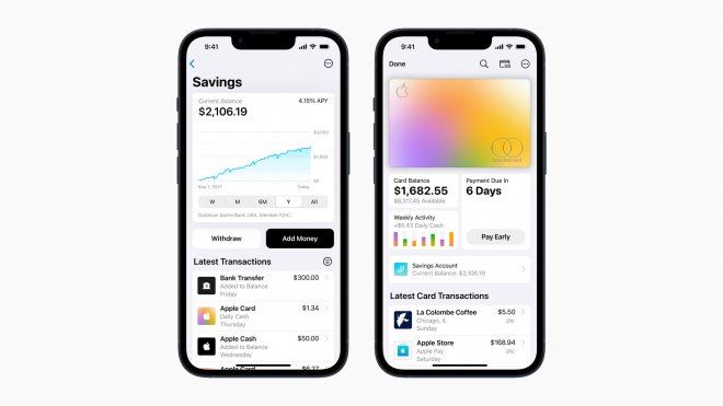 Apple card savings