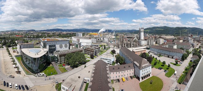Areál společnosti Borealis v rakouském Linzi