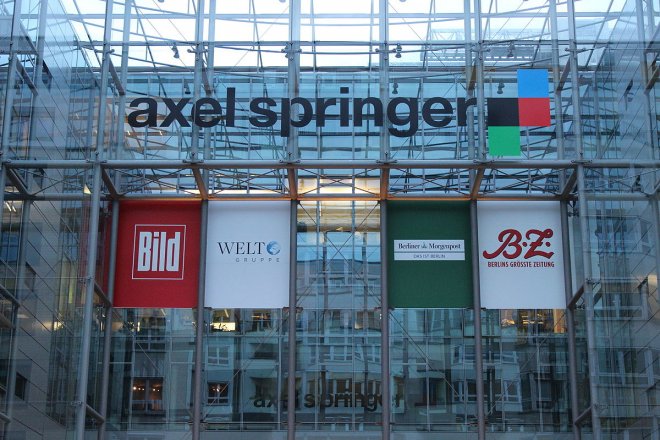 Axel Springer, logo, sídlo, ilustrační foto