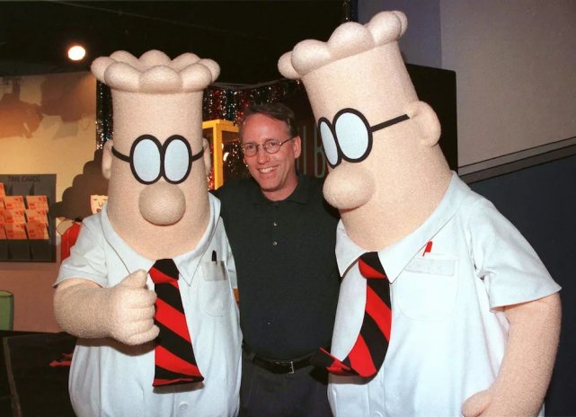 tvůrce komiksu o Dilbertovi Scott Adams na archivním snímku z roku 1999