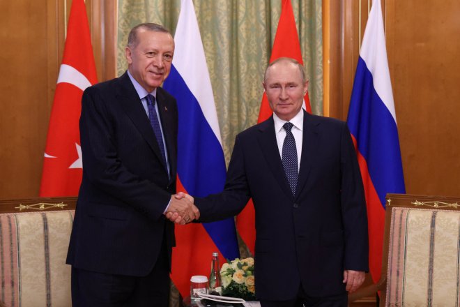 Recep Tayyip Erdogan a Vladimir Putin v Soči