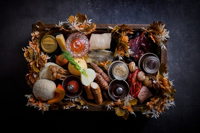 Prezentace surovin v restauraci Field