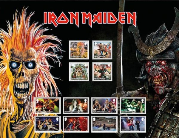 Britská pošta poctila heavymetalovou kapelu Iron Maiden emisí známek