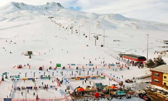 Lyžařské středisko Kayseri Erciyes v Turecku