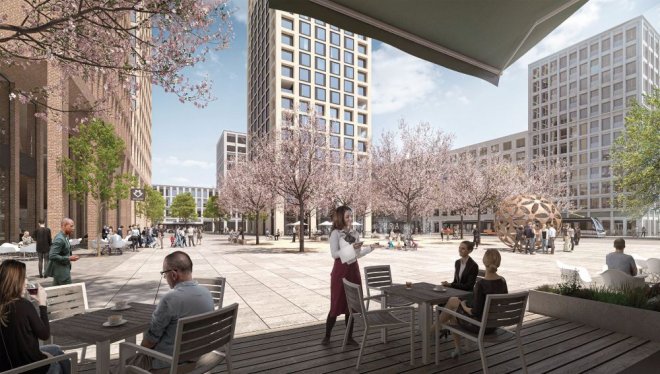 Nové náměstí u Nových dvorů podle projektu Unit Architekti