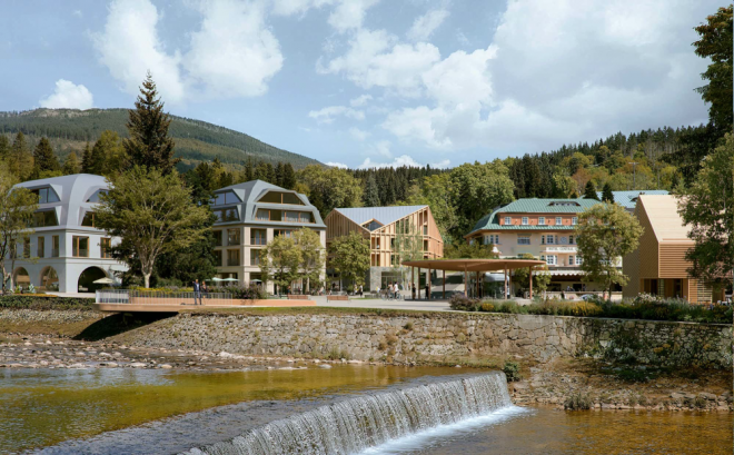 Takto si nový Špindl představuje ateliér OV Architekti