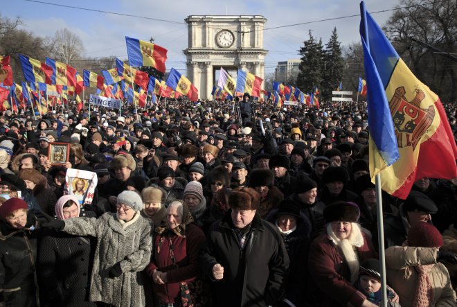 Protivládní protesty v Moldávii v lednu roku 2016