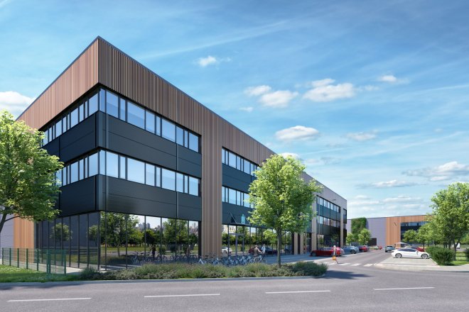 Budoucí podoba projektu Panattoni Business Park Prague I v Dolních Měcholupech