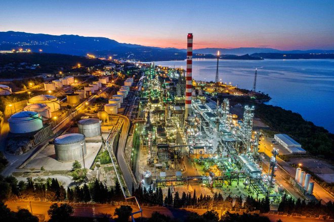 Rafinerie ropy v chorvatské Rijece