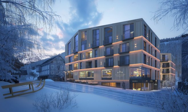 V Peci pod Sněžkou začíná stavba apartmánového komplexu s wellness Sv. Barbora