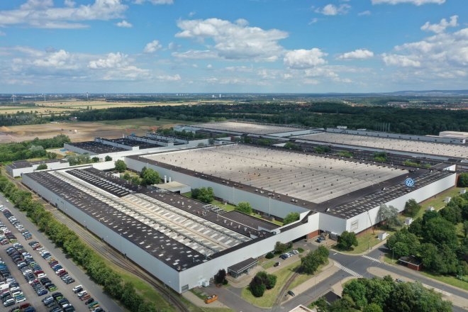 Továrna na výrobu součástek Volkswagen v Salzgitteru.