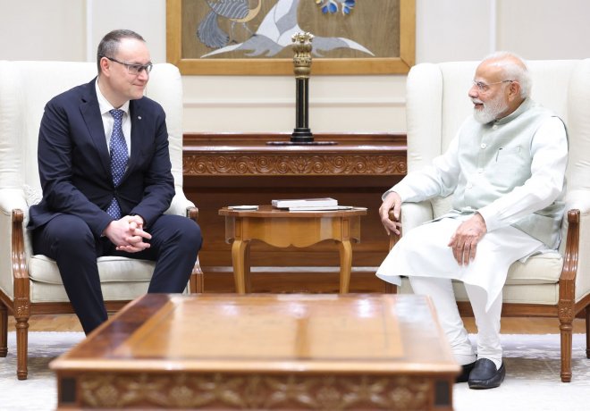 Generální ředitel strojírenské společnosti Škoda Group Petr Novotný jednal s indickým premiérem Naréndrou Módím