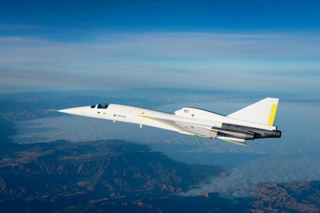 Demonstrační nadzvukový letoun XB-1 společnosti Boom Supersonic patří k těm, na nichž se zkouší „obtisky“ z materiálu inspirovaného žraločí kůží.