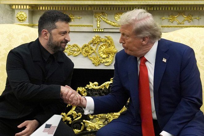 Ukrajinský prezident Volodymyr Zelenskyj a americký prezident Donald Trump