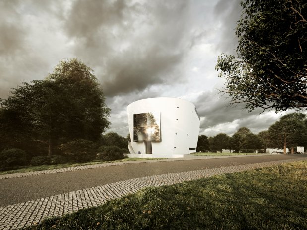 Kostel v Neratovicích navrhl architekt Zdeněk Fránek.