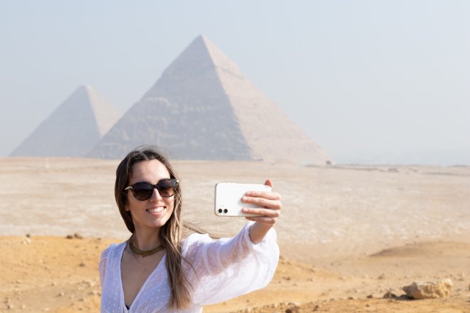 Telefonování v Egyptě