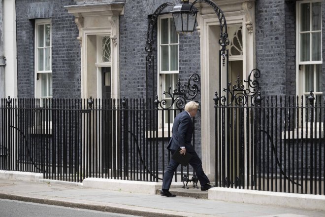 Končící britský premiér Boris Johnson