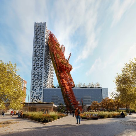 Vizualiza mrakodrapu v Butovicích