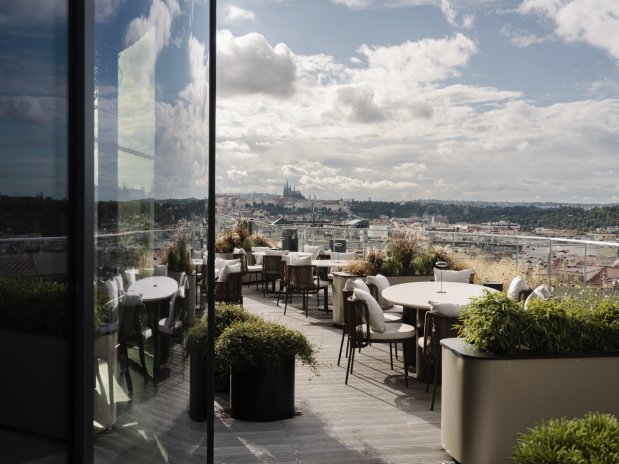 Nová restaurace na střeše Masaryčky