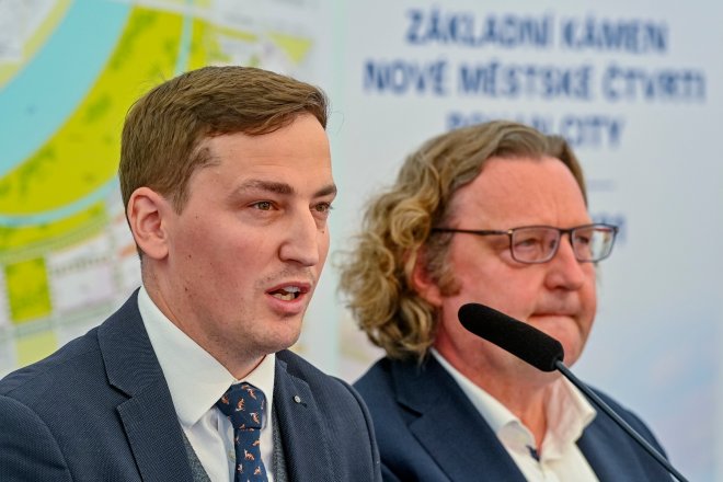 Ondřej Boháč, šéf IPRu a Petr Hlaváček, náměstek primátora na snímku z roku 2021