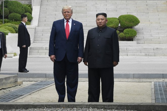 Americký prezident Donald Trump a severokorejský diktátor Kim Čong-un
