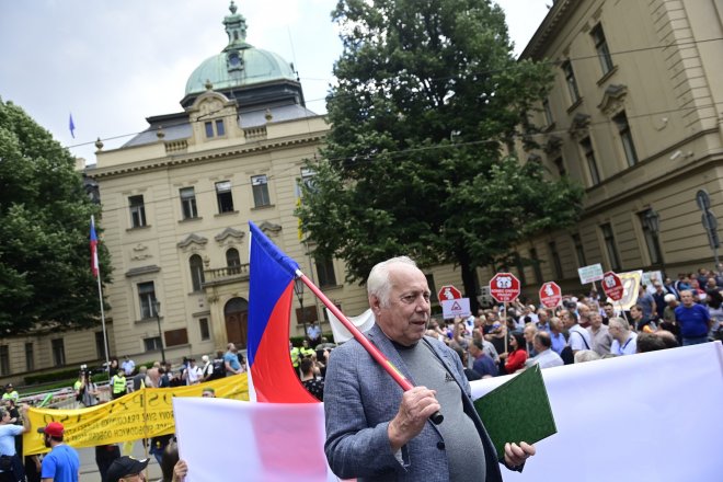 Předseda Asociace samostatných odborů Bohumír Dufek.