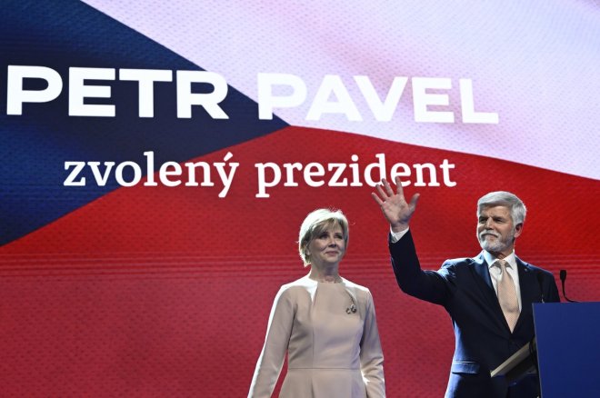 Petr Pavel po oznámení, že vyhrál i druhé kolo prezidentské volby v Česku.