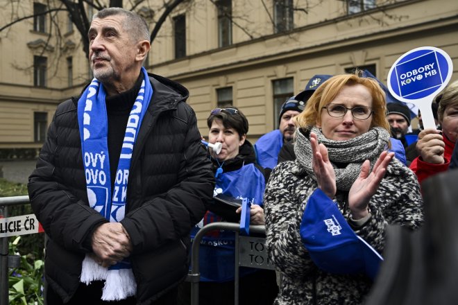 Andrej Babiš a Kateřina Konečná