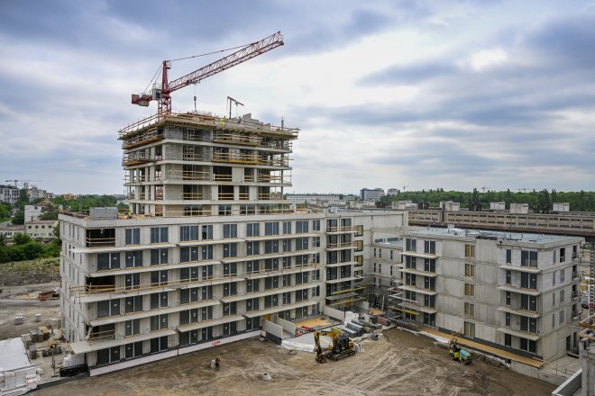 Parková čtvrť, stavba, brownfield Nákladové nádraží Žižkov